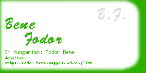 bene fodor business card